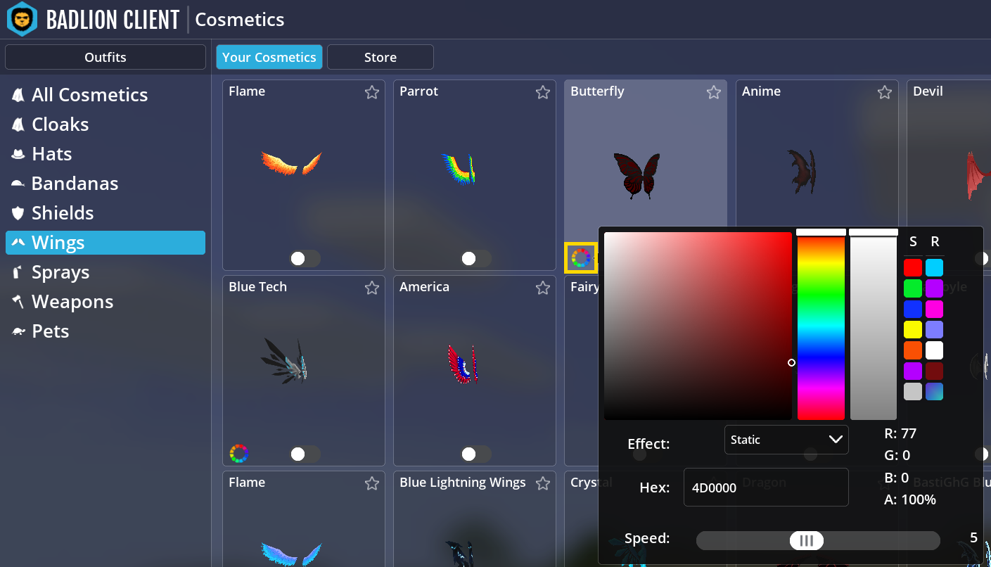 Cosmetic Menu – Badlion Support: Help Center for All Your Questions
