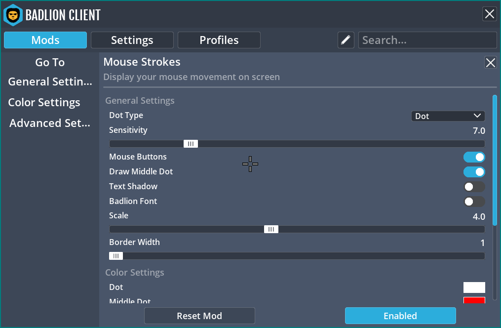 Mouse Strokes Mod – Badlion Support