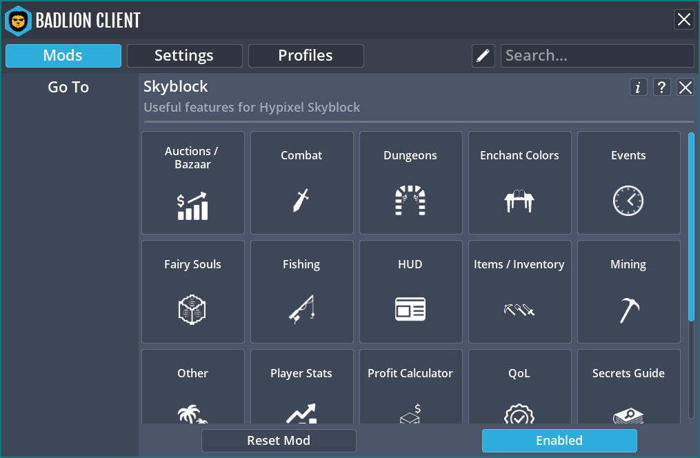 How do I make a skyblock client/mod